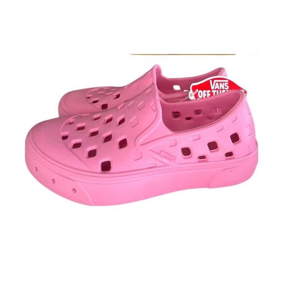 Vans Other - Unisex Kids Vans Trek Slip-On Round Toe Rubber Clog Shoes Pink Size 3